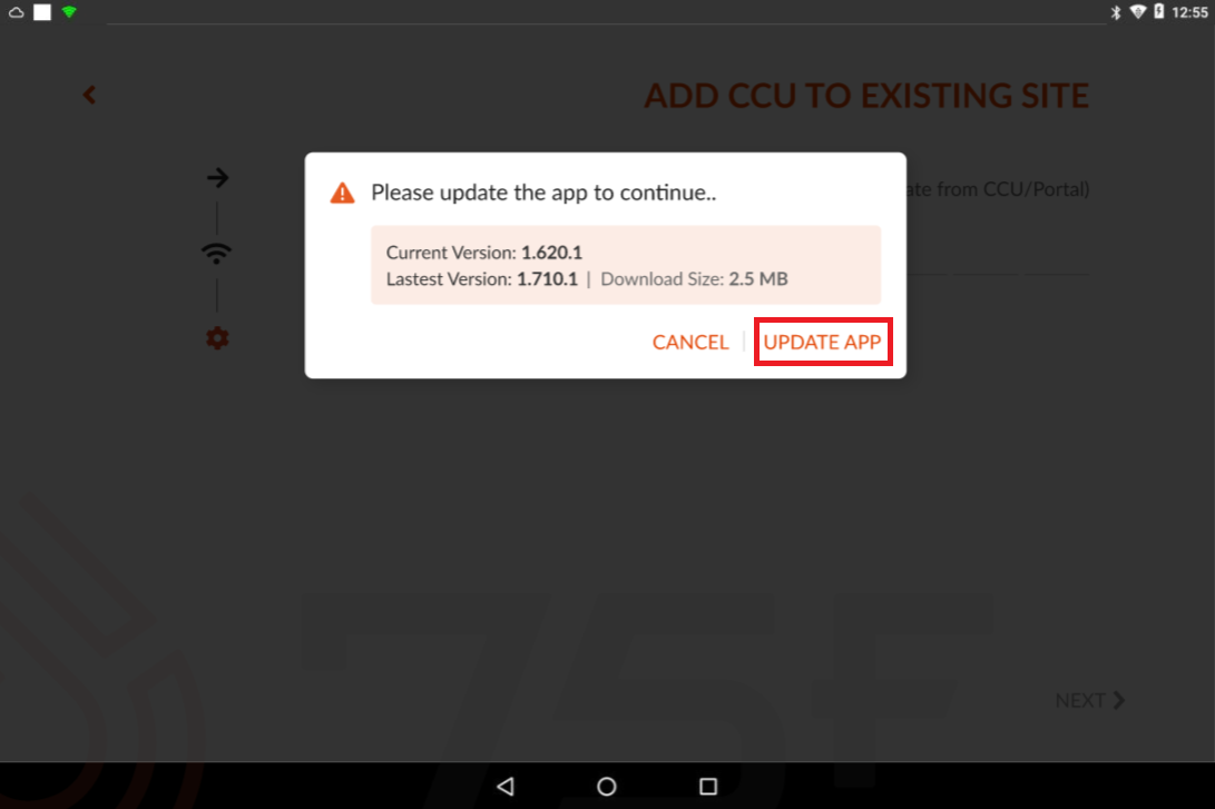 Add New CCU to Existing Site- Using Building Passcode – 75F Renatus